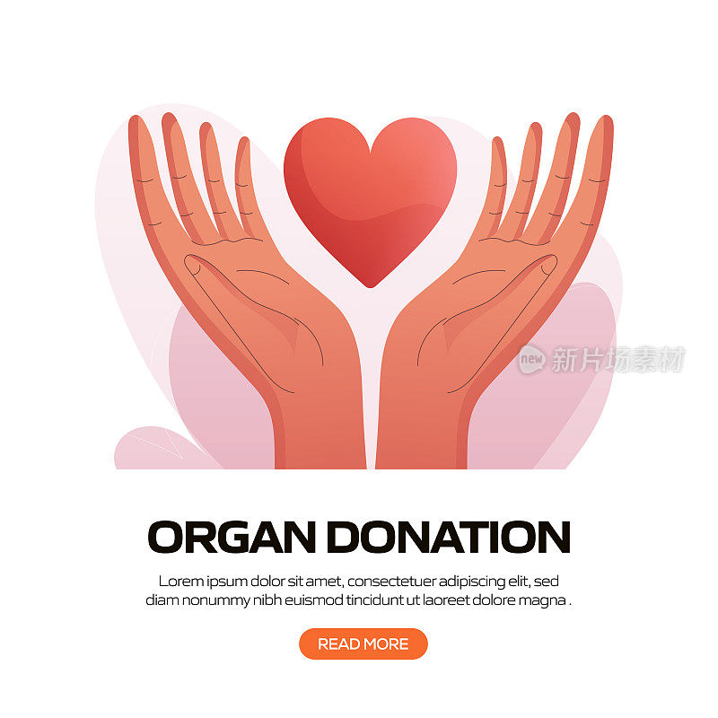 Organ Donation Concept Vector Illustration for Website Banner, Advertisement and Marketing Material, Online Advertising, Business Presentation etc.
